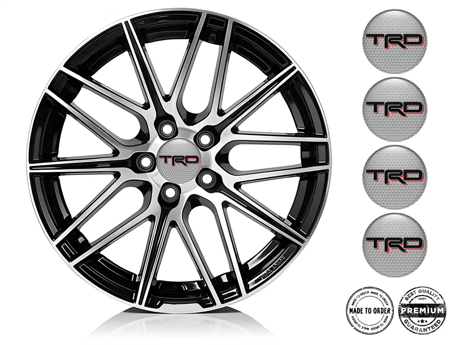 Toyota TRD Raddekal Ausgabe Rennsport-Silikon-Aufkleber